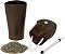 kaufen vergleich Lechuza Delta 15   Espresso Metallic   15x26 Cm   Incl. Erd Bew�sserungs System