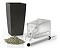 kaufen vergleich Lechuza Maxi Cubi   Anthrazit Metallic  14x14x26 Cm   Incl. Erd Bew�sserungs System