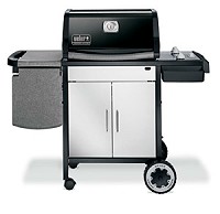 Silver A Grill schwarz mit Unterschrank