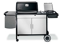 Silver C Grill schwarz mit Unterschrank