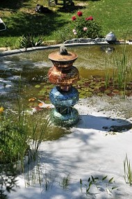 nanu mazuku gartenteich wasserspiel im schwimmteich